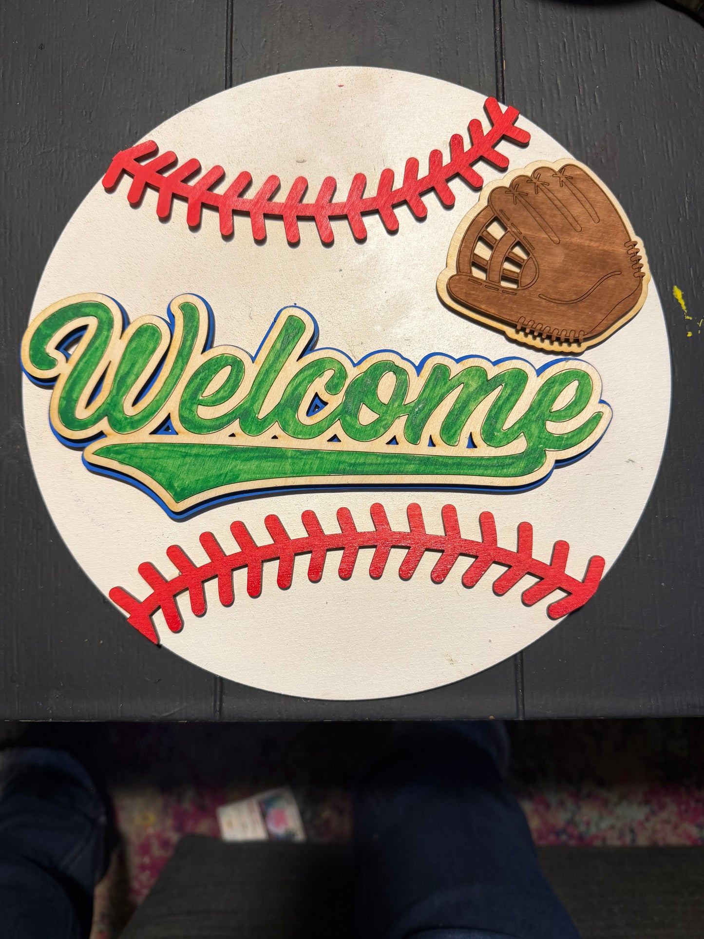 Baseball Welcome Sign
