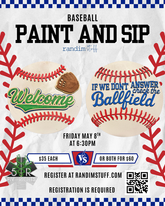 Baseball Welcome Sign